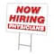 Signmission Now Hiring Physicians Yard Sign & Stake outdoor plastic coroplast window, C-1824 PHYSICIANS C-1824 PHYSICIANS - alternate 1